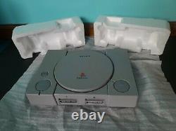 Sony PlayStation 1 Console System Complete in Box CIB with 4 Controllers & 9 Games