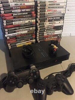 Sony PlayStation 2 PS2 Fat Console System Complete Bundle 2 Controllers 2 Games