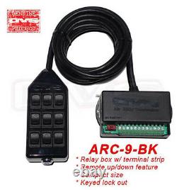 Switch Box AVS 9 Rocker Black Air Ride Suspension System Control Bags Valves