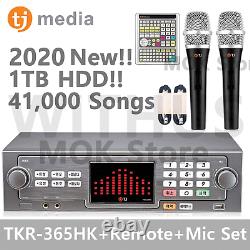 TJ Media TKR-365HK Home Karaoke Machine System/TM-G20 Mic 2pcs/Remote Controller