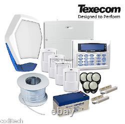 Texecom Premier24 with Elite Surface Mount Keypad Burglar Alarm Kit