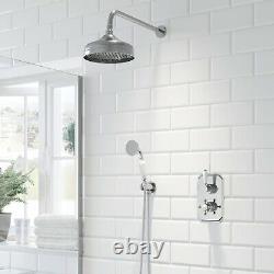 Thermostatic Concealed Lever Cross Shower Wall Mounted Head Handset