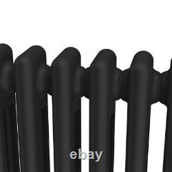 Traditional 2 3 4 Column Radiator Bathroom Horizontal Cast Iron Style Rads Black