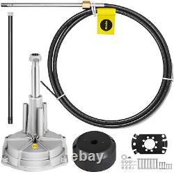 VEVOR 15FT Outboard Rotary Steering System Kit SS13715 Boat Helm with Cable