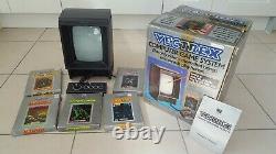Vectrex Arcade Video Game System Controller + 6 Games, All Original Box + Manual