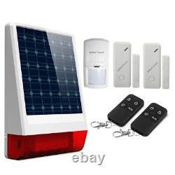 Wireless GSM Solar Power House Security Outdoor Siren Burglar Alarm System 120dB