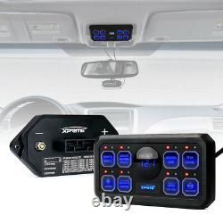 Xprite Universal 8 Gang Switch Panel Box Control System for Car Truck Jeep UTV